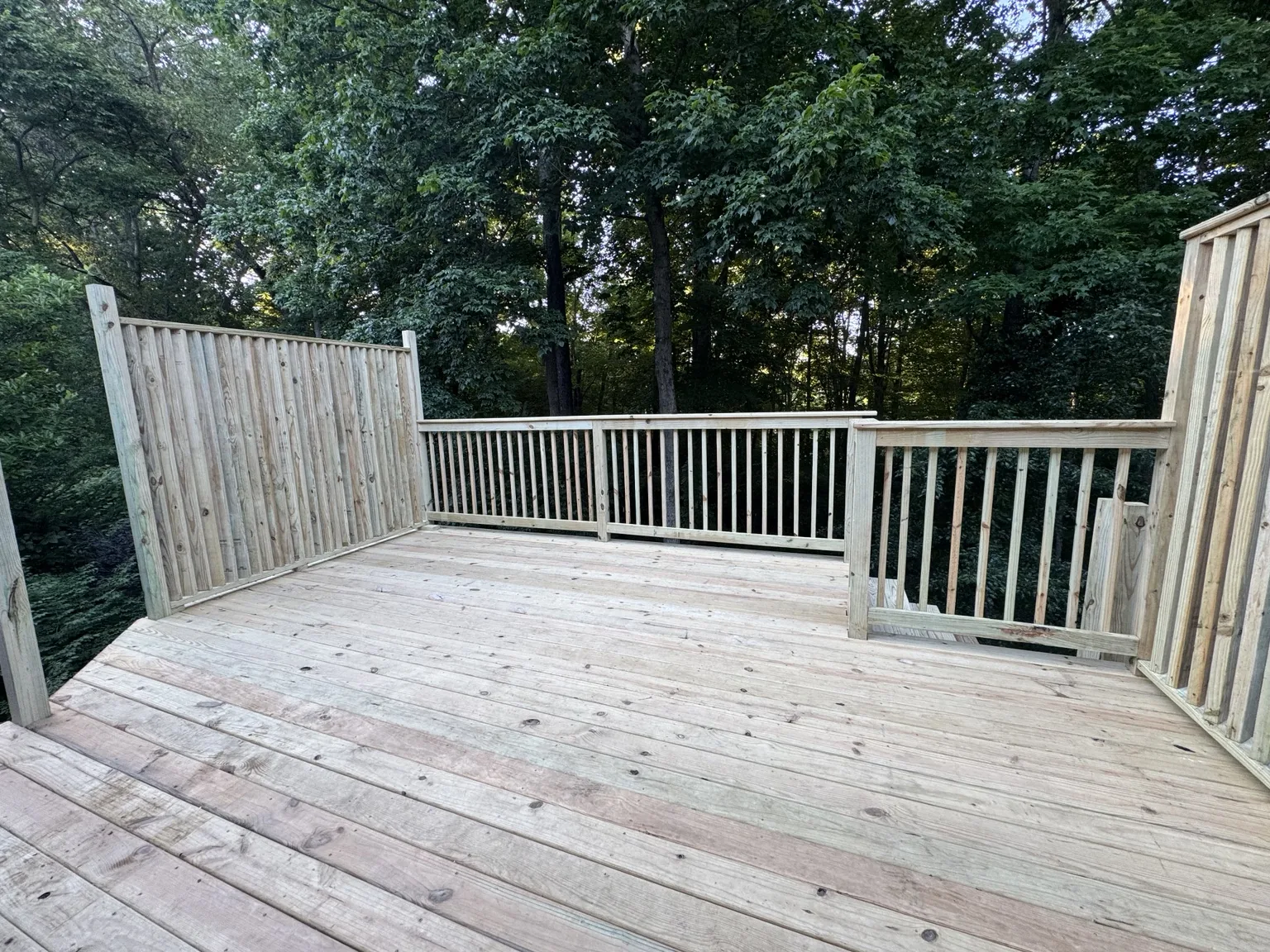 Treated deck and railing